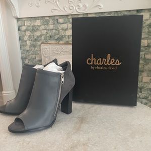 NWT -Charles David Jaden Open Toe Booties. Free shipping!